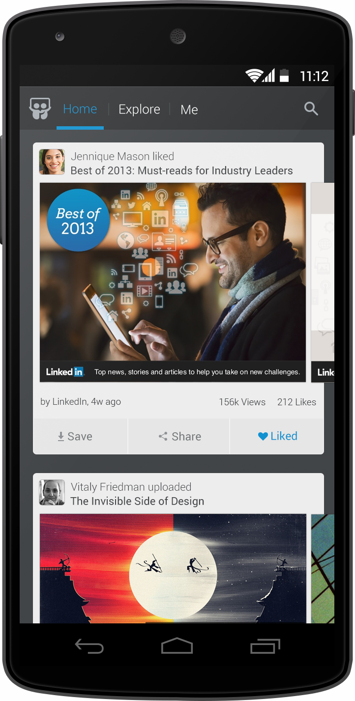 Mobile app home